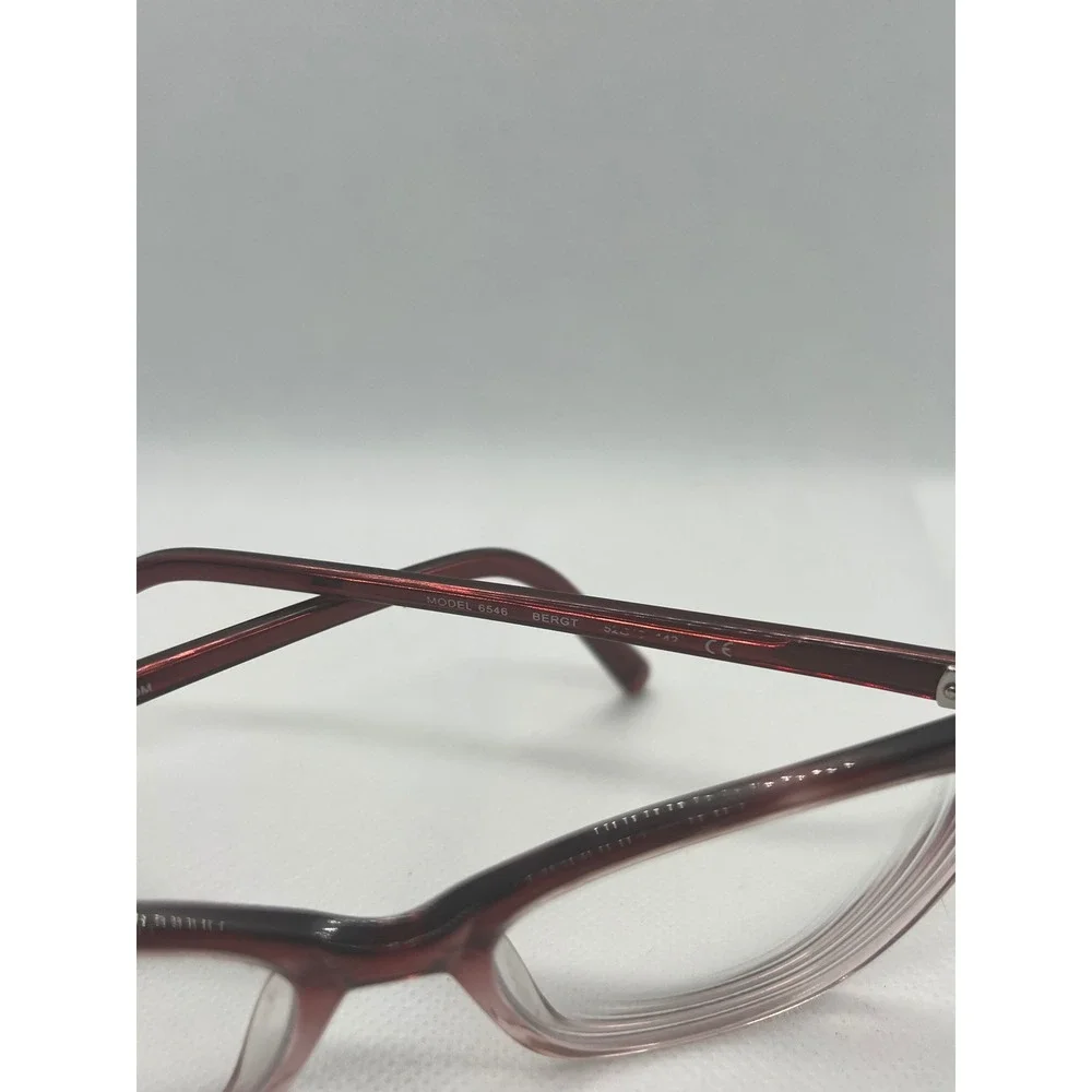 MODO BERGT Model 6546 Handmade‎ Burgundy Pink Cat Eye Eyeglasses Frames Women
